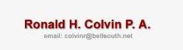Mr. Ronald H. Colvin (Spartanburg, South Carolina)