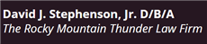 David J. Stephenson, Jr. (Golden, Colorado)