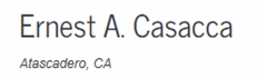 Ernest Alfred Casacca (Atascadero, California)
