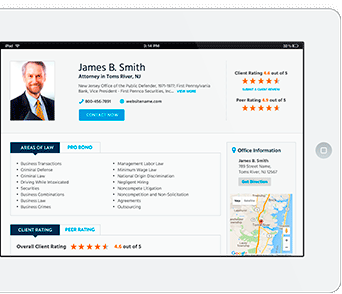 Over 1 million lawyer reviews