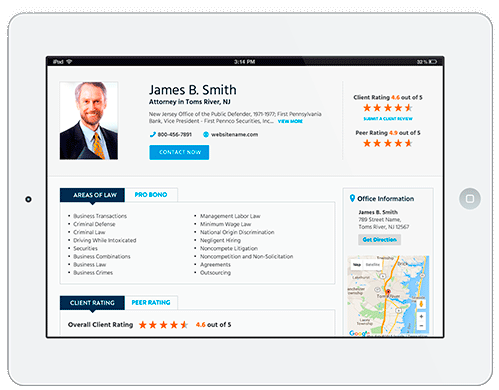 Over 1 million lawyer reviews